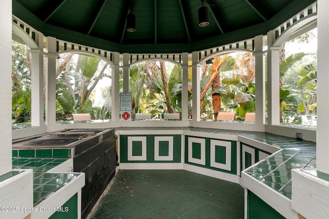 view of patio / terrace with a gazebo