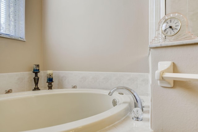 bathroom featuring a tub