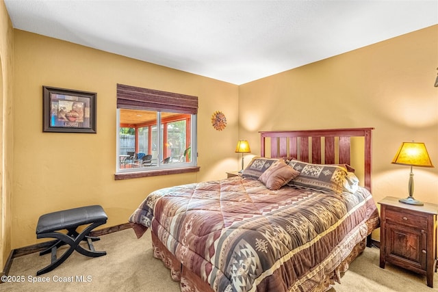 view of carpeted bedroom