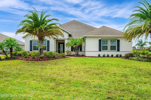 view of front of house with a front yard