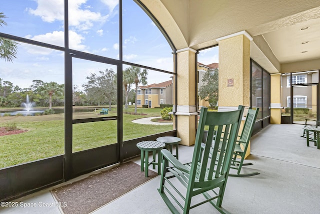 view of sunroom