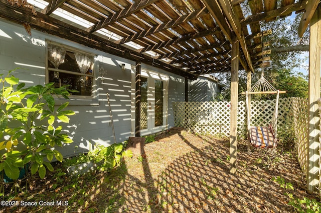 view of patio / terrace with a pergola