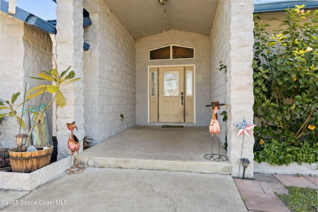 view of doorway to property