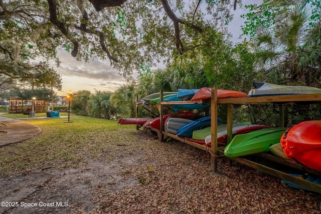 exterior space featuring a yard