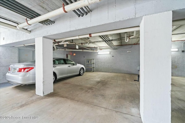 garage with a carport