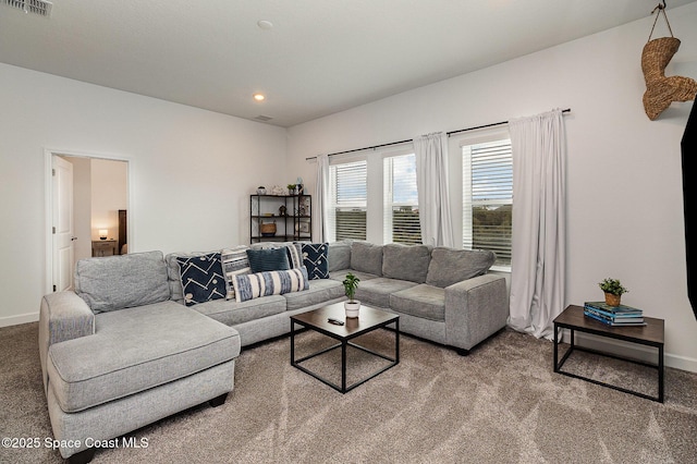 view of carpeted living room