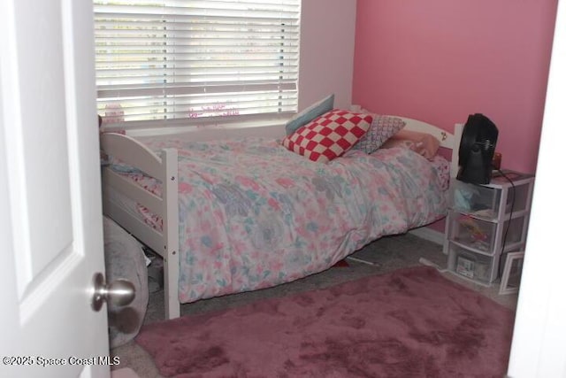 view of carpeted bedroom