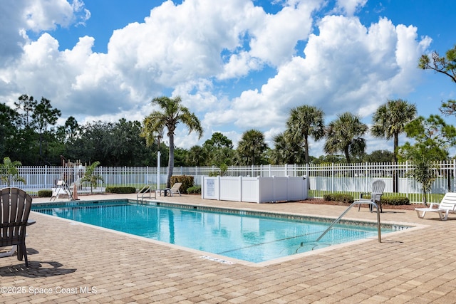 view of pool with a patio area