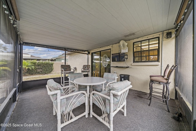 view of sunroom