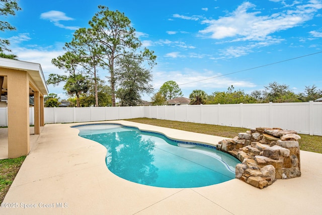 view of pool with a patio area