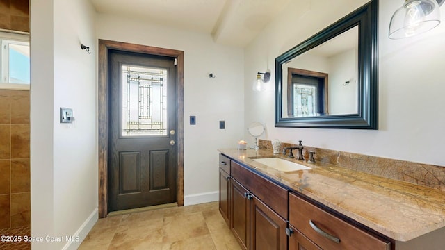 bathroom featuring vanity