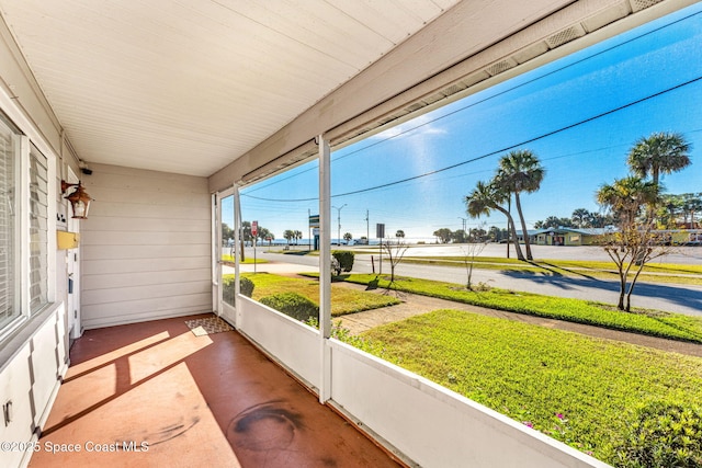 view of sunroom