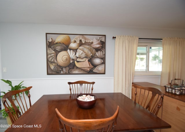 view of dining area