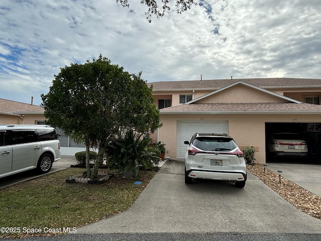 view of front facade with a garage