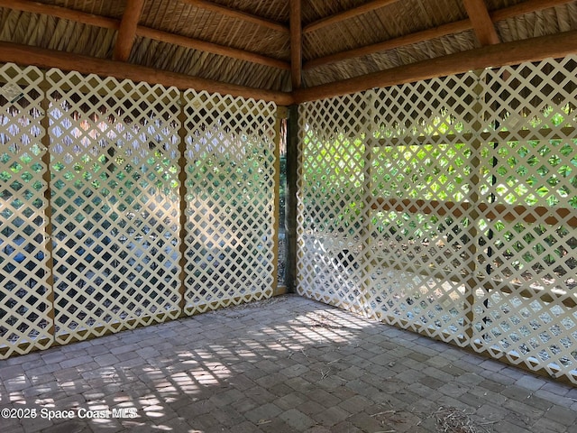 view of patio with a gazebo