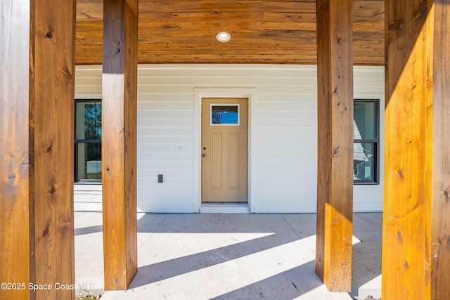 view of doorway to property