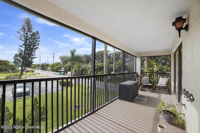 view of sunroom