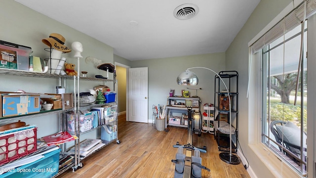 interior space featuring hardwood / wood-style floors