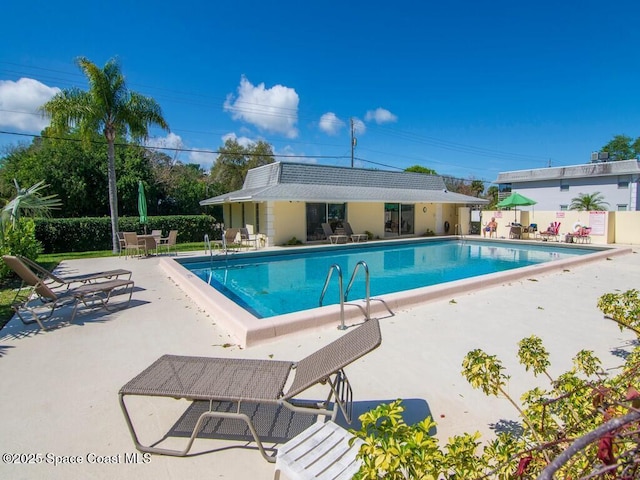 view of pool with a patio area