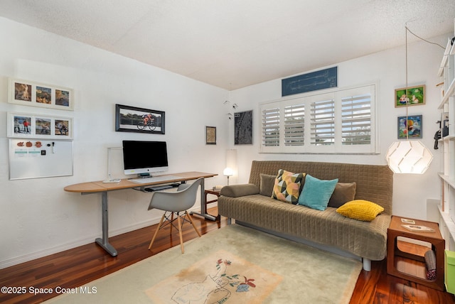 living room with hardwood / wood-style floors