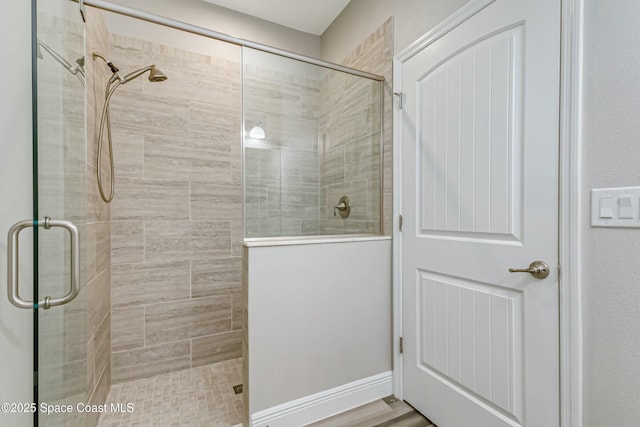 bathroom with walk in shower