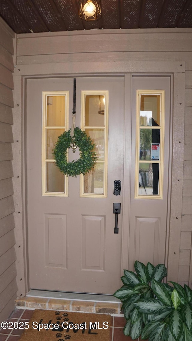 view of doorway to property