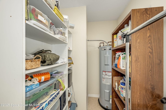 interior space featuring water heater