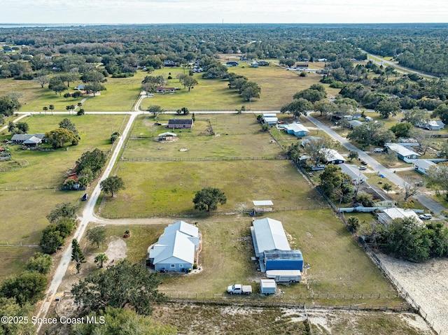 bird's eye view with a rural view