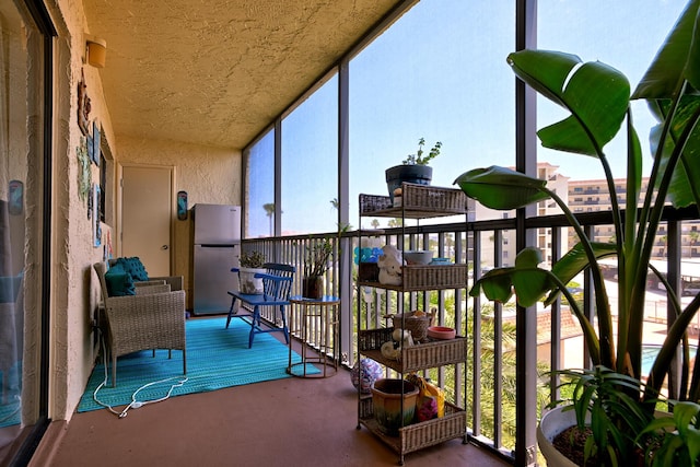 view of sunroom