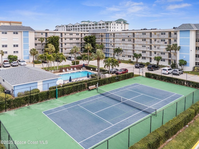 view of tennis court