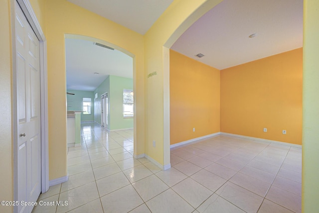 view of tiled empty room