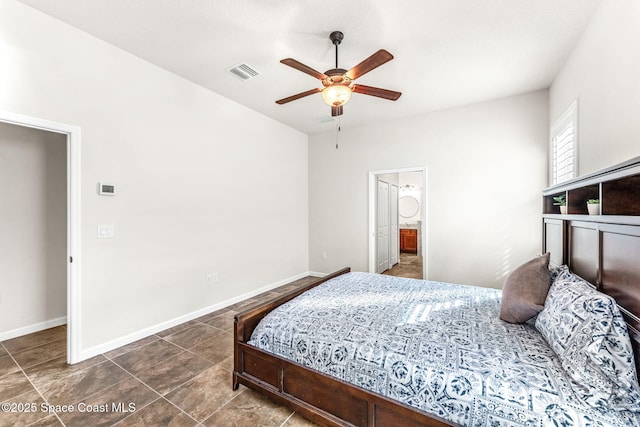 bedroom with ceiling fan