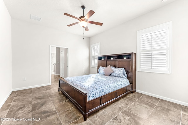 bedroom with ceiling fan