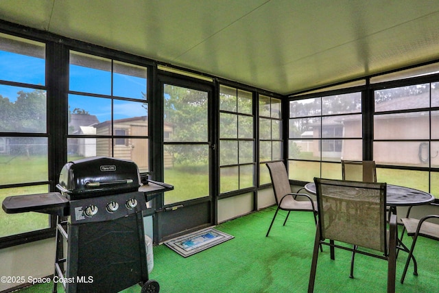 view of sunroom