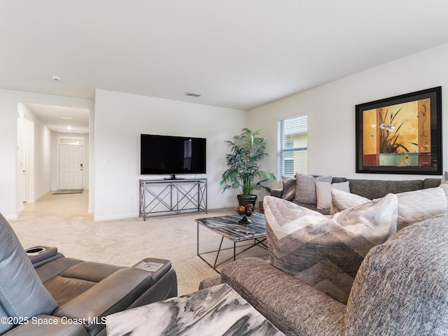 view of carpeted living room