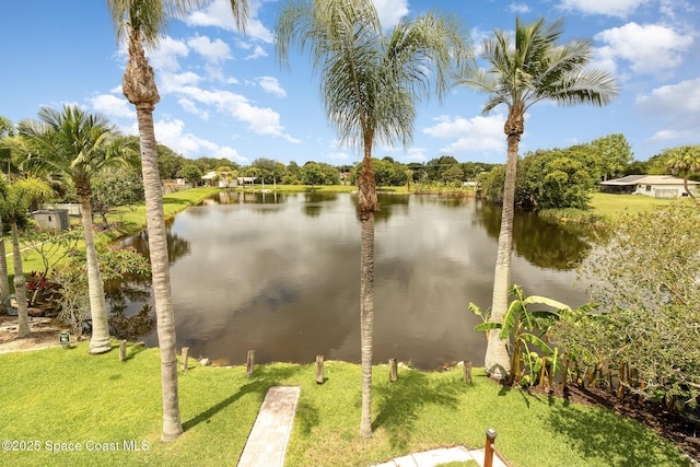 view of water feature