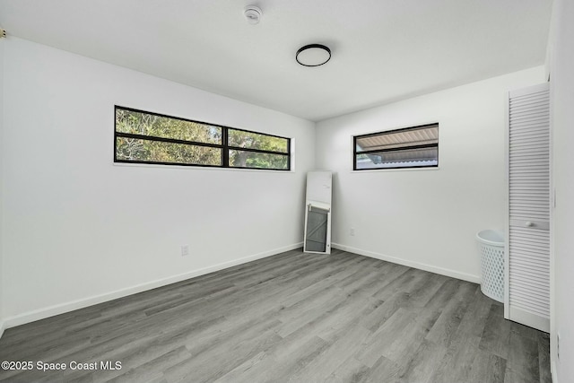 unfurnished bedroom featuring light hardwood / wood-style floors