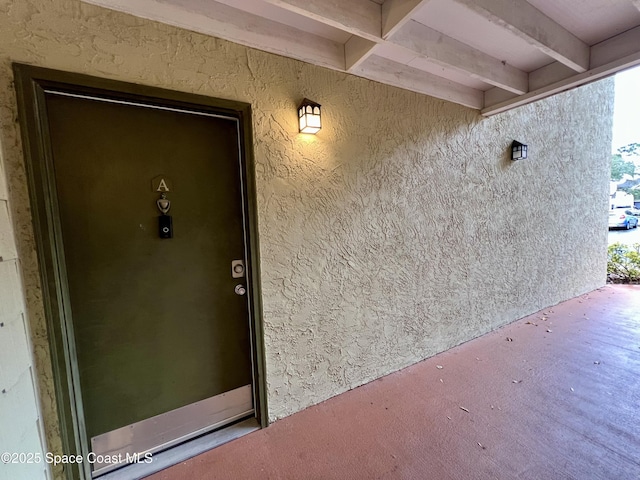 view of doorway to property