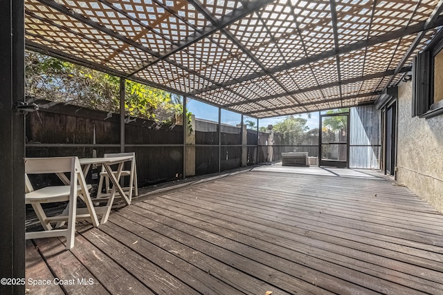 view of wooden terrace