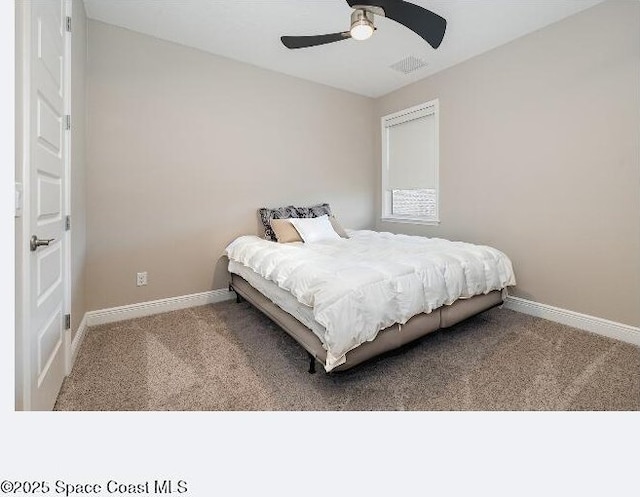 7690 Kerrington Dr, Melbourne, FL 32940 - bedroom featuring carpet floors and ceiling fan