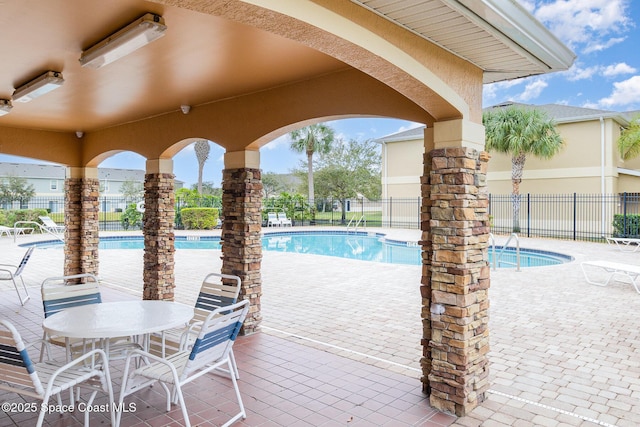 view of pool with a patio area