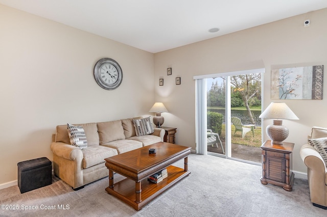 view of carpeted living room