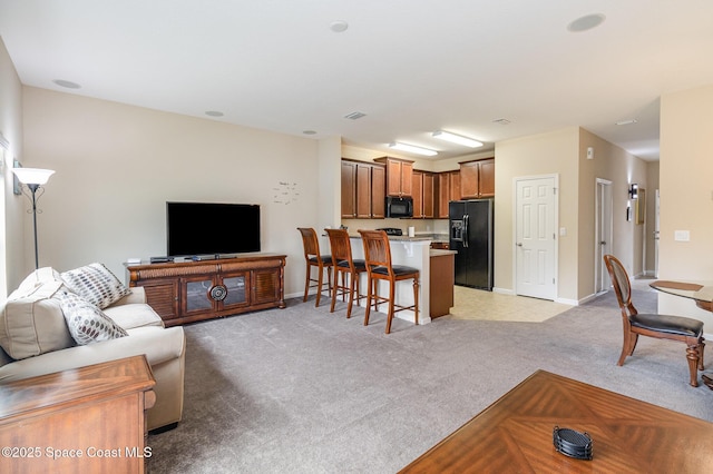 view of carpeted living room