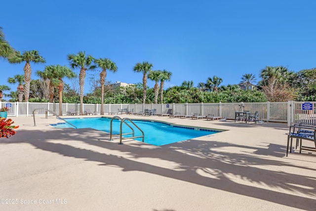 view of pool featuring a patio