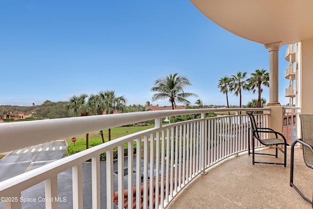 view of balcony