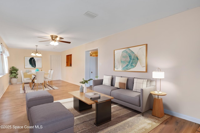 1008 Jersey St, Cocoa, FL 32927 - living area featuring wood finished floors and ceiling fan