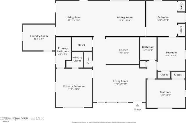 1008 Jersey St, Cocoa, FL 32927 - view of floor plan / room layout