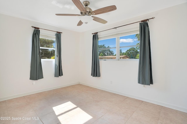 1008 Jersey St, Cocoa, FL 32927 - spare room featuring ceiling fan and light tile patterned floors
