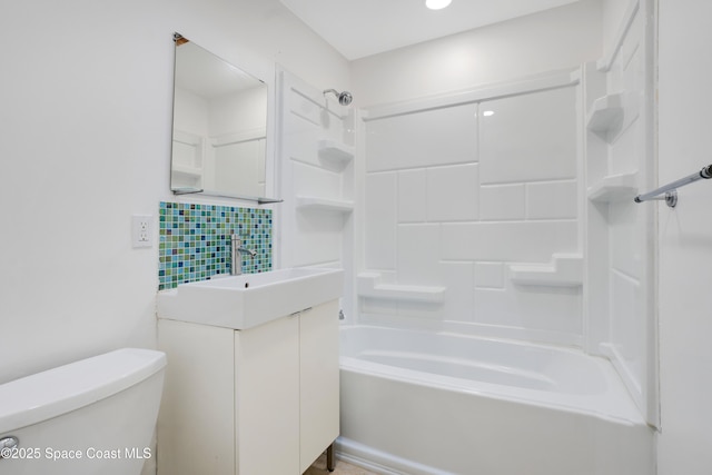 1008 Jersey St, Cocoa, FL 32927 - full bath with vanity, bathtub / shower combination, and decorative backsplash