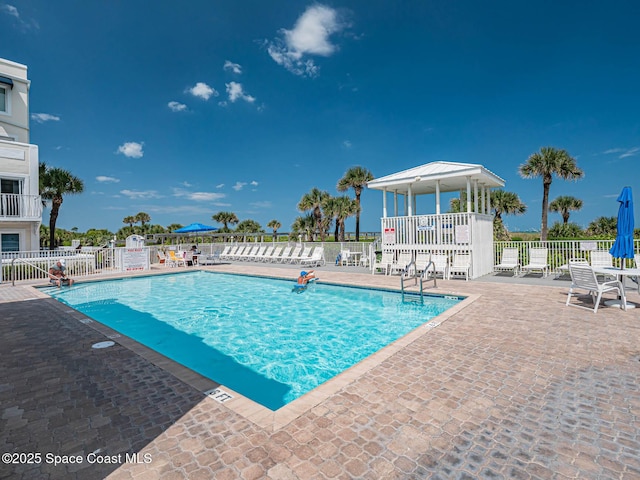 view of pool with a patio area